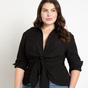 Eloquii Front tie blouse